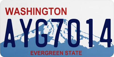 WA license plate AYG7014