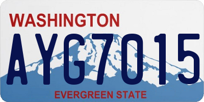 WA license plate AYG7015