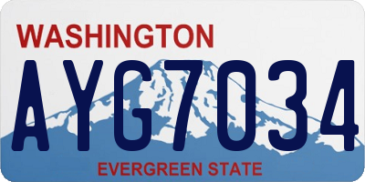 WA license plate AYG7034