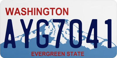 WA license plate AYG7041
