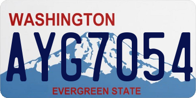 WA license plate AYG7054