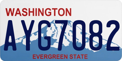 WA license plate AYG7082