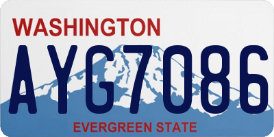 WA license plate AYG7086
