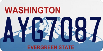 WA license plate AYG7087