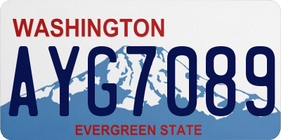 WA license plate AYG7089
