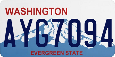 WA license plate AYG7094