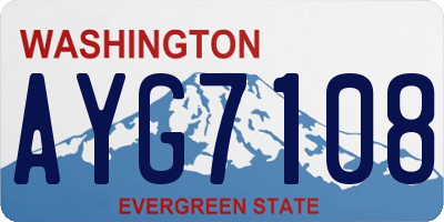 WA license plate AYG7108