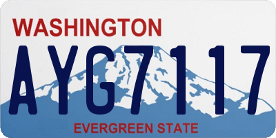 WA license plate AYG7117