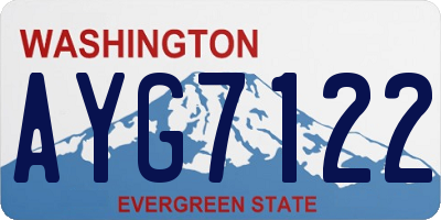 WA license plate AYG7122