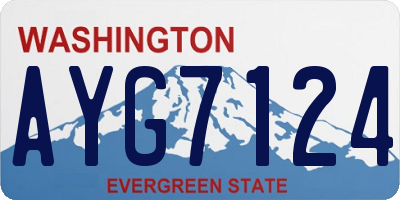 WA license plate AYG7124