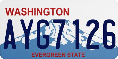 WA license plate AYG7126