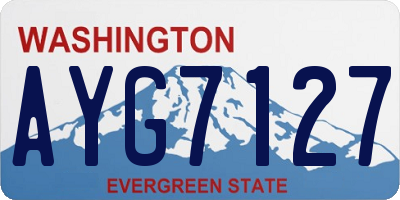 WA license plate AYG7127