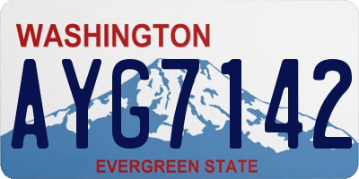 WA license plate AYG7142