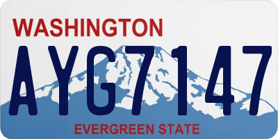WA license plate AYG7147