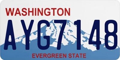 WA license plate AYG7148