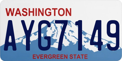 WA license plate AYG7149