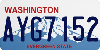 WA license plate AYG7152
