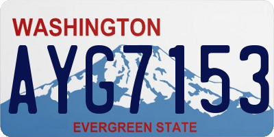 WA license plate AYG7153