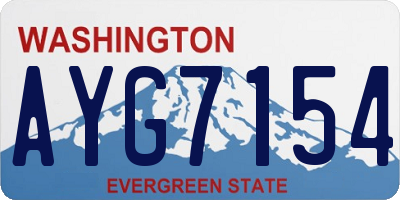 WA license plate AYG7154