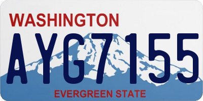 WA license plate AYG7155