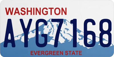 WA license plate AYG7168
