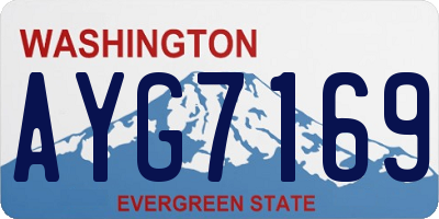 WA license plate AYG7169