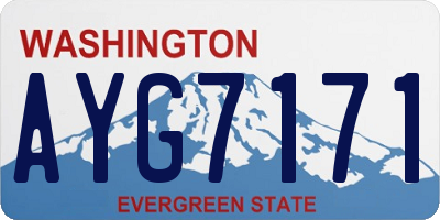 WA license plate AYG7171