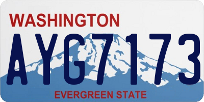 WA license plate AYG7173