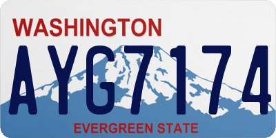 WA license plate AYG7174