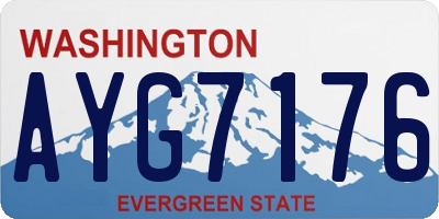 WA license plate AYG7176