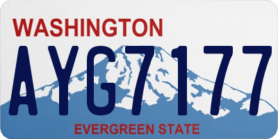 WA license plate AYG7177
