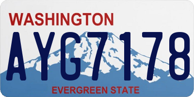 WA license plate AYG7178