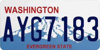 WA license plate AYG7183