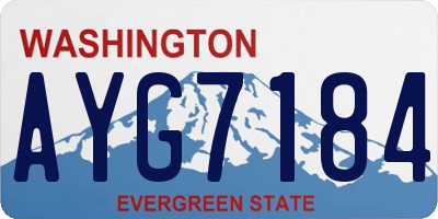 WA license plate AYG7184