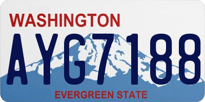 WA license plate AYG7188