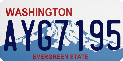 WA license plate AYG7195