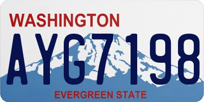 WA license plate AYG7198