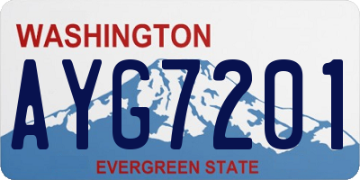WA license plate AYG7201
