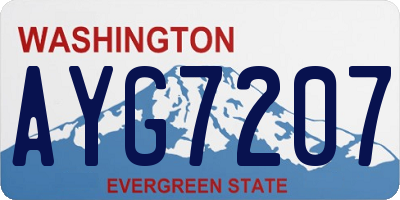 WA license plate AYG7207