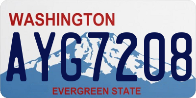 WA license plate AYG7208