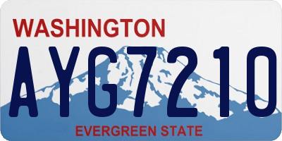 WA license plate AYG7210