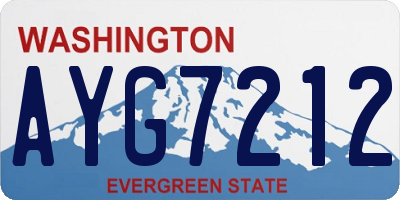 WA license plate AYG7212