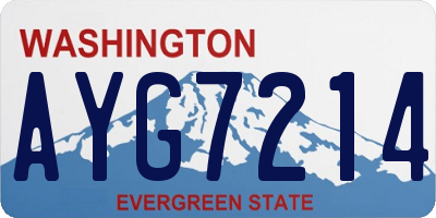 WA license plate AYG7214
