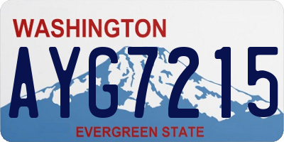 WA license plate AYG7215