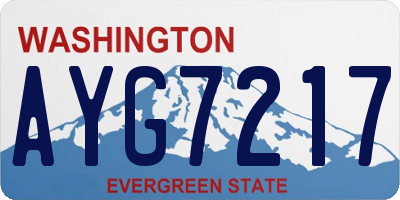 WA license plate AYG7217