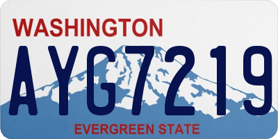 WA license plate AYG7219