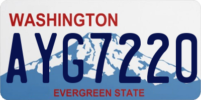 WA license plate AYG7220