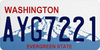 WA license plate AYG7221