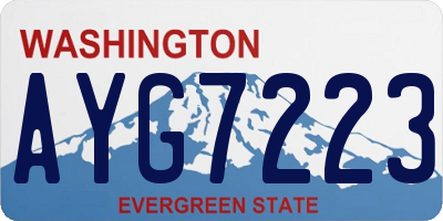 WA license plate AYG7223