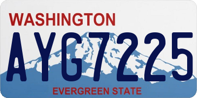 WA license plate AYG7225